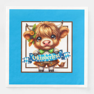 Oktoberfest Highland-Rind Papier-Tischservietten Serviette