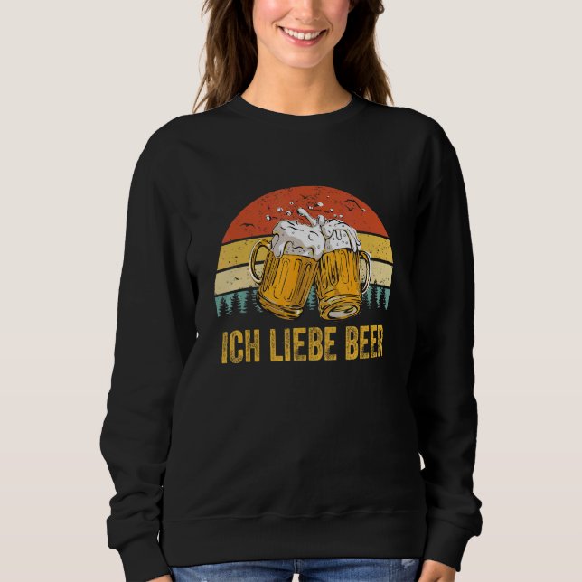 Oktoberfest Ich Liebe Beer Retro Sweatshirt (Vorderseite)