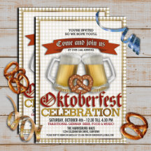 Oktoberfest Jährliche Feierlichkeiten Party Einlad
