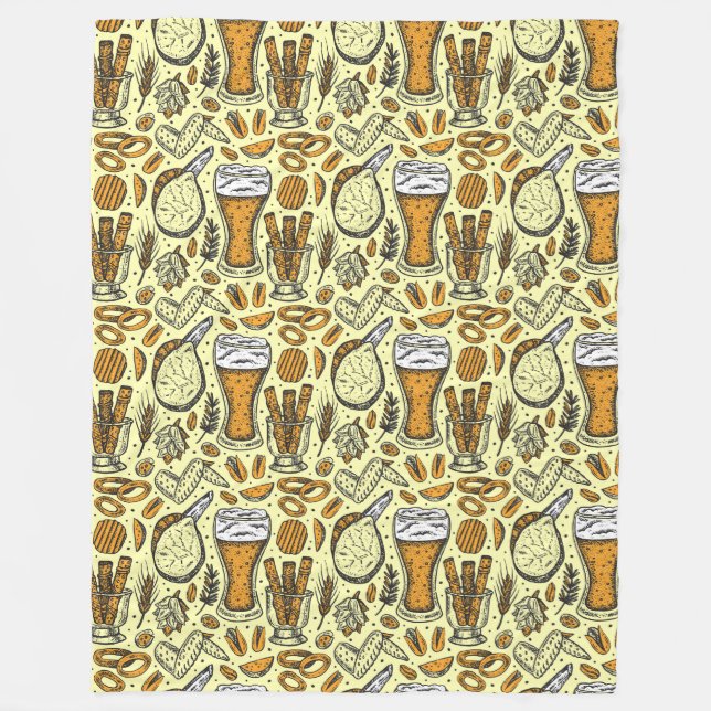Oktoberfest-Menü Fleecedecke (Vorderseite)