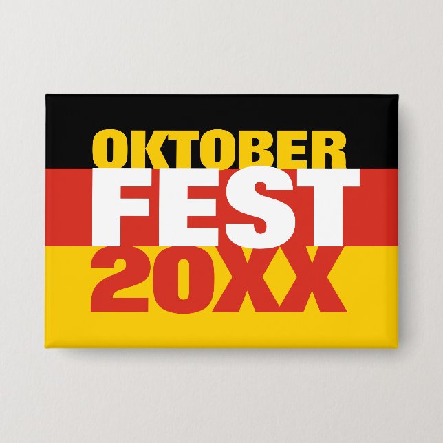 Oktoberfest Oktoberfest - Deutsche Flagge Button (Vorderseite)
