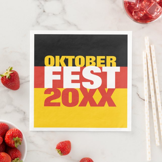 Oktoberfest Oktoberfest - Deutsche Flagge Serviette (Beispiel)