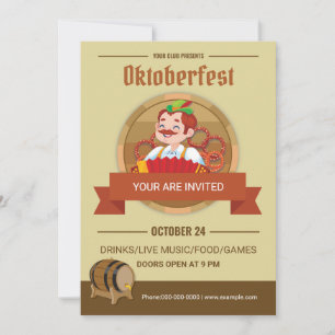 Oktoberfest Party Invitation Flyer Modèle