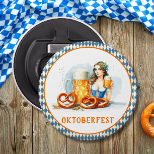 Oktoberfest-Party mit Bier und Brezeln ai Flaschenöffner