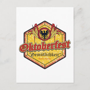 Oktoberfest - Pentagon-Design Postkarte