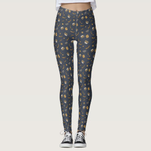 Oktoberfest Pretzel Bierfestival Muster Blau Leggings