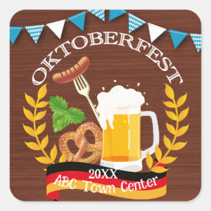 Oktoberfest Quadratischer Aufkleber