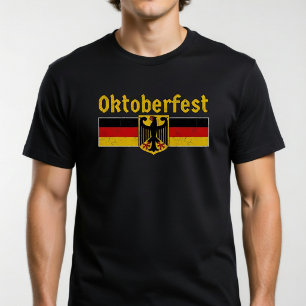 Oktoberfest Retro Deutschlandflagge T-Shirt
