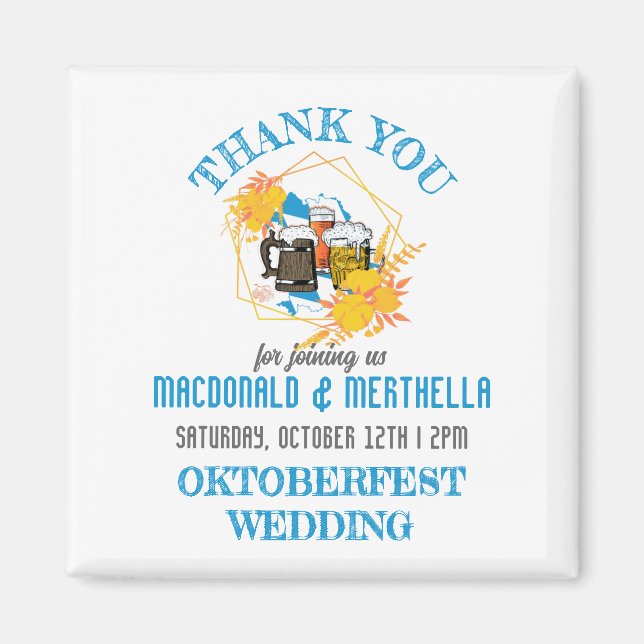 OKTOBERFEST Wedding Vielen Dank für Ihr Interesse Magnet (Vorne)