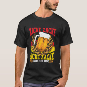 Oktoberfest Zicke Zacke Hoi Deutsches Flag Beer Fe T-Shirt