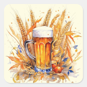 Oktoberfestkleber Quadratischer Aufkleber