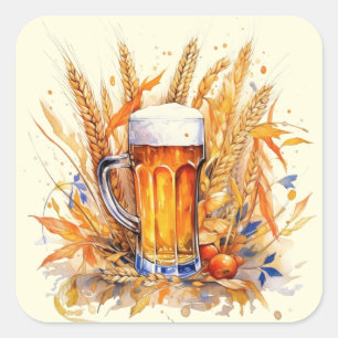 Oktoberfestkleber Quadratischer Aufkleber