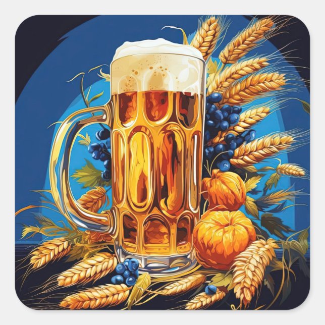 Oktoberfestkleber Quadratischer Aufkleber (Vorderseite)