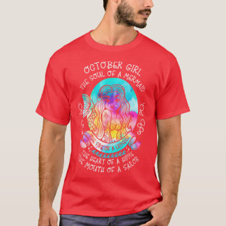 Oktobermädchen das Soul einer Meerjungfrau T-Shirt