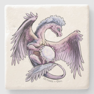 Oktobers Birthstone Drache: Opal Steinuntersetzer