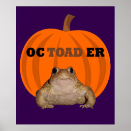 Oktoberschlangen-Halloween-Wortspiel mit Kröten-Fe Poster