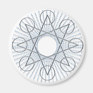 Oktogramm Sterne Magnet