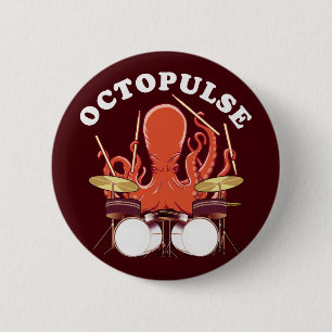 Oktopulose Octopus Drummer Button