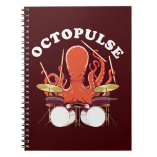 Oktopulose Octopus Drummer Notizblock