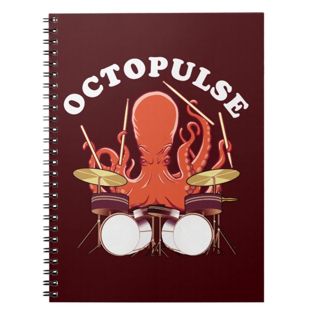Oktopulose | Octopus Drummer Notizblock (Vorderseite)