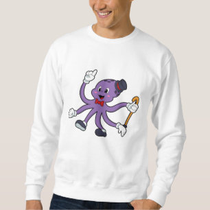 Oktopus als Magier mit Hut Sweatshirt