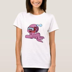Oktopus als Taucher mit Schnorchel T-Shirt