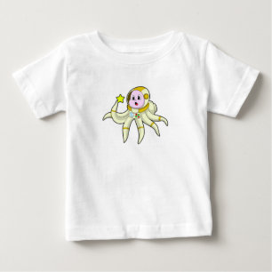 Oktopus als Taucher mit Star Baby T-shirt