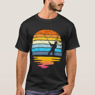 Oktopus Angeln Fisch Angelrute T-Shirt