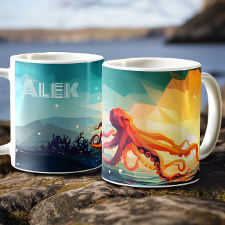 Oktopus - Anpassbar intelligent - Personalisiert Kaffeetasse