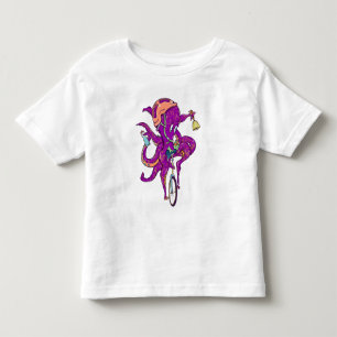 Oktopus auf Einrad Kleinkind T-shirt