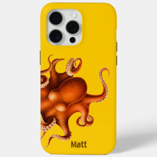 Oktopus auf Gelb Case-Mate iPhone Hülle