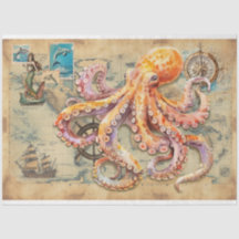 Oktopus auf Karte