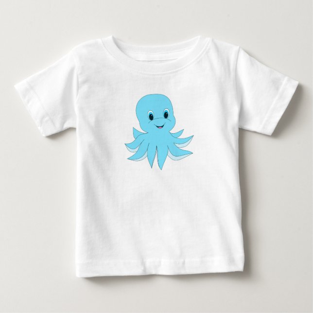 Oktopus Baby T-shirt (Vorderseite)