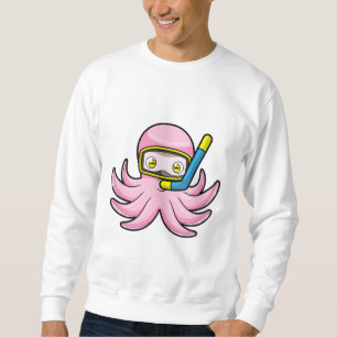 Oktopus beim Tauchen mit Schnorchel & Schwimmbrill Sweatshirt