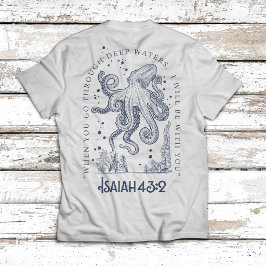 Oktopus Christliches Design Tiefe Gewässer Jesaja T-Shirt