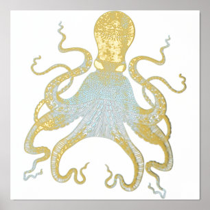 Oktopus Dekor  Foliendrucke