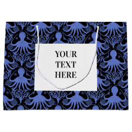 Oktopus (dunkler Hintergrund) Große Geschenktüte