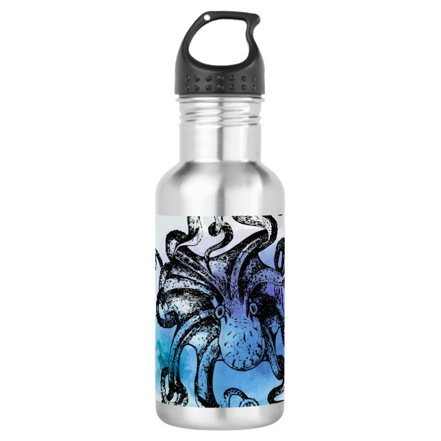 Oktopus  edelstahlflasche (Vorderseite)