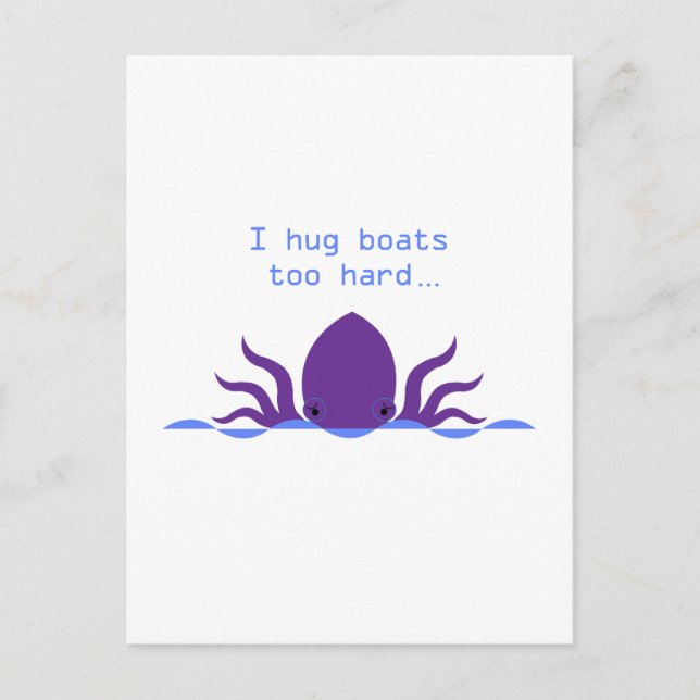 Oktopus Feiertagspostkarte (Vorderseite)