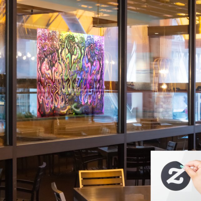 Oktopus Fensterklammer Fensteraufkleber (Restaurantfenster)