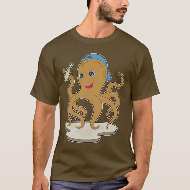 Oktopus Flaschenkäfer T-Shirt (Vorderseite)