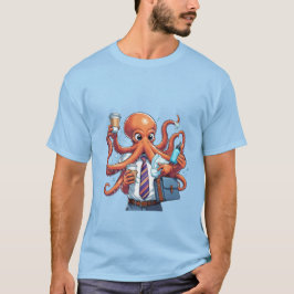 Oktopus - Funny Multitasking T - Shirt