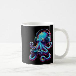 Oktopus Gaming Tier Video Spiele Lustiger Oktopus Kaffeetasse