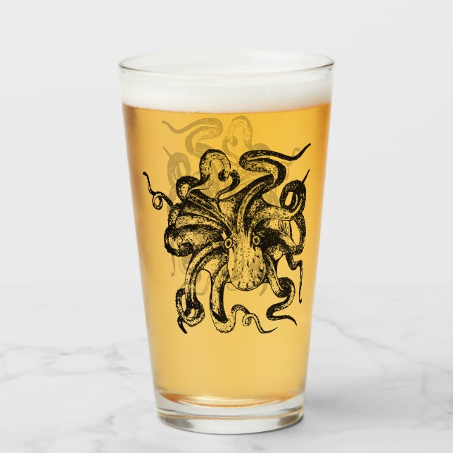 Oktopus Glas (Vorne (Gefüllt))