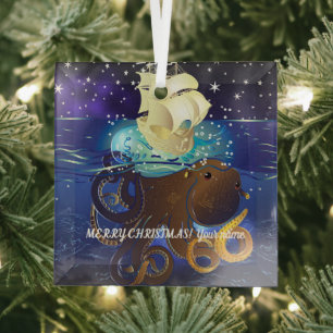 Oktopus Grosses und Caravella Ornament