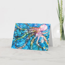 Oktopus-Grußkarte Karte