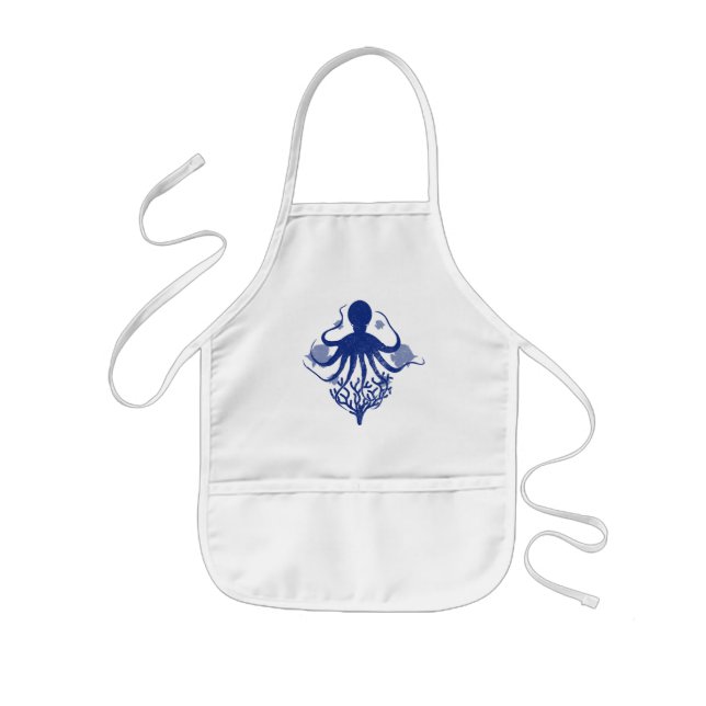Oktopus (heller Hintergrund) Kinderschürze (Vorne)