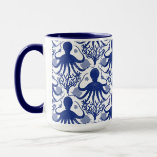 Oktopus (heller Hintergrund) Tasse