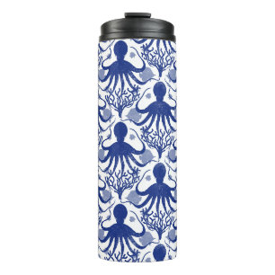 Oktopus (heller Hintergrund) Thermosbecher