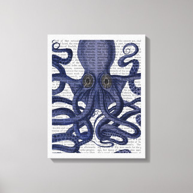 Oktopus hoch Nah Leinwanddruck (Vorderseite)